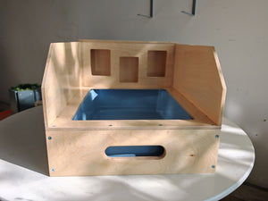 Rabbit Hay Feeder Litter box - Nibbler NaughtyVille 2in1 - Scratchy Things Premium Pet Furniture