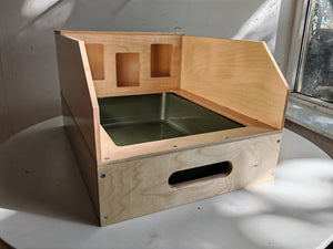 Rabbit Hay Feeder Litter box - Nibbler NaughtyVille 2in1 - Scratchy Things Premium Pet Furniture