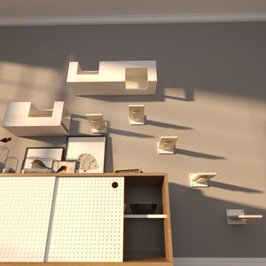 Cat Wall Shelf Bed Scratching Post Bundle - Mezzanines Bundle - Scratchy Things Premium Pet Furniture