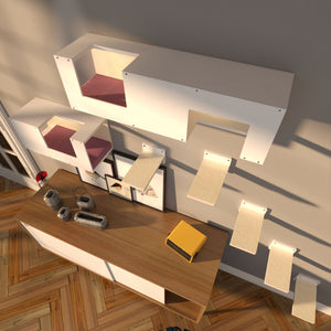 Cat Wall Shelf Bed Scratching Post Bundle - Mezzanines Bundle - Scratchy Things Premium Pet Furniture