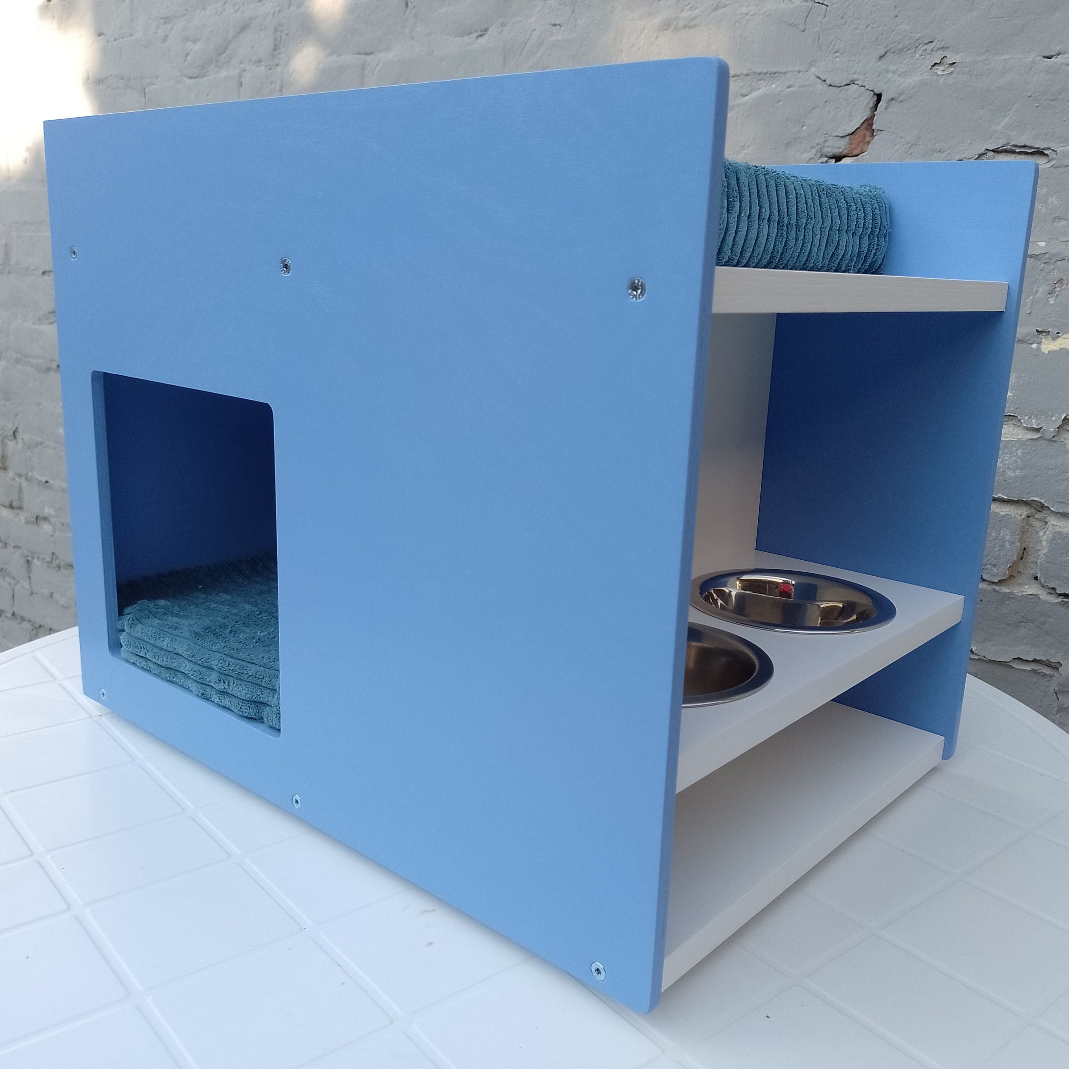 Cat Box Feeder House Bed - Boxy BnB - Scratchy Things Premium Pet Furniture