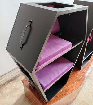 Big Cat Wall Shelf Bed Box Halloween - Wally Vampurrra - Left Side Exit - Scratchy Things Premium Pet Furniture