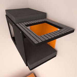 Cat Wall Shelf Bed Corner Tunnel - Wally BigCat CornerTunnel - Scratchy Things Premium Pet Furniture