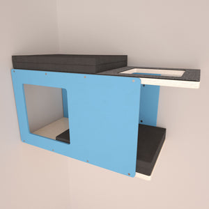 Cat Wall Shelf Bed Corner Tunnel - Wally BigCat CornerTunnel - Scratchy Things Premium Pet Furniture