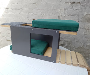 Cat Wall Shelf Step Bridge Bed Bundle - Wally Play Bundle Mini - Scratchy Things Premium Pet Furniture