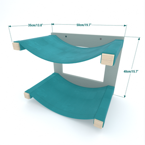 Catio Big Cat Wall Shelf Bed Cot Hammock - Catio Twin Cot - outdoor cat double hammock - Scratchy Things Premium Pet Furniture