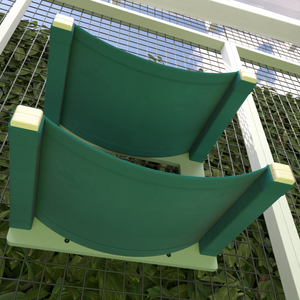 Catio Big Cat Wall Shelf Bed Cot Hammock - Catio Twin Cot - outdoor cat double hammock - Scratchy Things Premium Pet Furniture