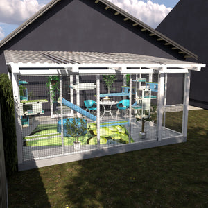 Catio Big Cat Wall Shelf Bed Perch Post Bundle - Ultimate Catio Bundle - Scratchy Things Premium Pet Furniture