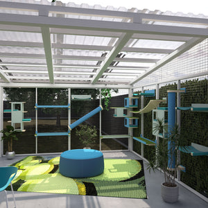 Catio Big Cat Wall Shelf Bed Perch Post Bundle - Ultimate Catio Bundle - Scratchy Things Premium Pet Furniture