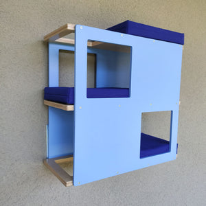 Catio Outdoor Cat Wall Shelf Bed Perch - Catio Loft - outdoor multilevel cat shelf - Scratchy Things Premium Pet Furniture