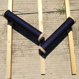 Catio Wall Shelf Scratching Pole Post Shelf - Catio Scratching Post Angle - Outdoor cat leaning / angled scratching pole - Scratchy Things Premium Pet Furniture