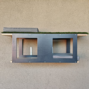 Catio Big Cat Wall Shelf Bed Perch - Catio BigCat Tunnel - outdoor cat house - Scratchy Things Premium Pet Furniture