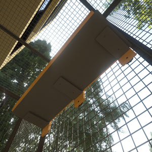 Catio Cat Wall Shelf Bed Perch Walkway Step - Catio BigCat Walkway - outdoor fixed shelf for large cats - Scratchy Things Premium Pet Furniture