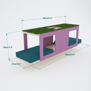 Catio Wall Shelf Tunnel Bed Perch - Catio Tunnel Upside Down - Scratchy Things Premium Pet Furniture