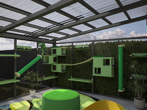 Catio Wall Shelf Scratching Pole Post Shelf - Catio Scratching Post - Scratchy Things Premium Pet Furniture