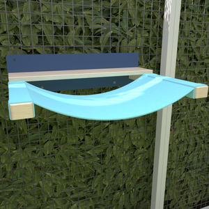 Catio Big Cat Wall Shelf Bed Cot Hammock - Catio BigCat ComboCot - outdoor cat hammock for large and heavy cats - Scratchy Things Premium Pet Furniture