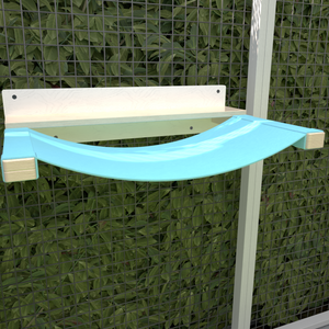 Catio Big Cat Wall Shelf Bed Cot Hammock - Catio Giant ComboCot - outdoor cat hammock for XXL cats, Savannah and Maine Coon cat approved - Scratchy Things Premium Pet Furniture