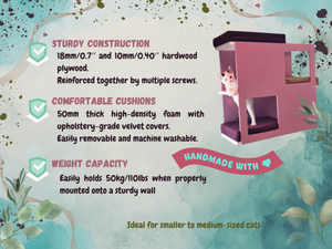 Cat Wall Shelf Bed - Wally Loft - Scratchy Things Premium Pet Furniture