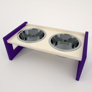 Cat Dog Floor Feeder - Doggo Feeder Duo - Scratchy Things Premium Pet Furniture