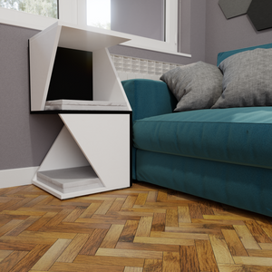 Cat Side Table Double Bed Corner Box - Floory Sharp Tower - Scratchy Things Premium Pet Furniture