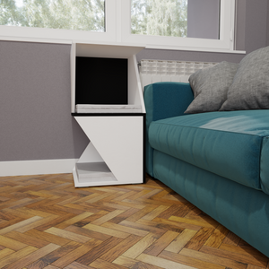 Cat Side Table Double Bed Corner Box - Floory Sharp Tower - Scratchy Things Premium Pet Furniture