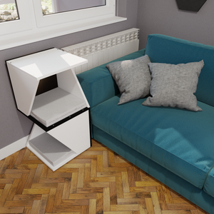 Cat Side Table Double Bed Corner Box - Floory Sharp Tower - Scratchy Things Premium Pet Furniture