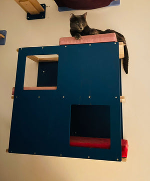 Big Cat Wall Shelf Bed - Wally BigCat Loft - Scratchy Things Premium Pet Furniture