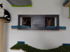 Cat Wall Shelf Bed - Wally Tunnel Upside-Down - Scratchy Things Premium Pet Furniture