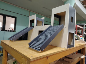 Rabbit House Box Tunnel Castle Fortress - Nibbler Castle - Scratchy Things Premium Pet Furniture