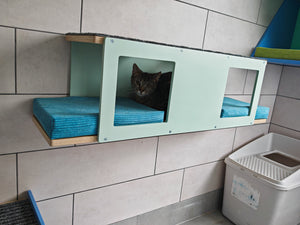 Cat Wall Shelf Bed - Wally Tunnel Upside-Down - Scratchy Things Premium Pet Furniture