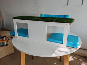 Catio Wall Shelf Tunnel Bed Perch - Catio Tunnel Upside Down - Scratchy Things Premium Pet Furniture