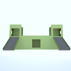 Rabbit House Box Tunnel Castle Fortress - Nibbler Big Castle - ideal for large and giant bunnies - Scratchy Things Premium Pet Furniture