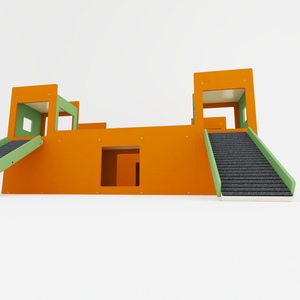 Rabbit House Box Tunnel Castle Fortress - Nibbler Town - Scratchy Things Premium Pet Furniture