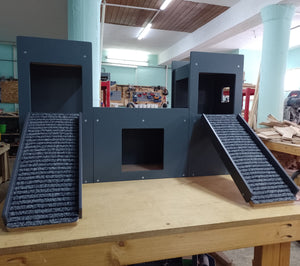 Rabbit House Box Tunnel Castle Fortress - Nibbler Castle - Scratchy Things Premium Pet Furniture