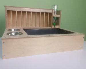 Rabbit Hay Feeder Water Litter box - Nibbler Combo 4in1 - Scratchy Things Premium Pet Furniture