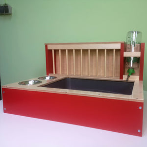 Rabbit Hay Feeder Water Litter box - Nibbler Combo Spectra 4in1 - Scratchy Things Premium Pet Furniture