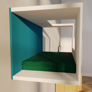 Cat Wall Shelf Bed - Wally BigCat Mezzanine Mini - Scratchy Things Premium Pet Furniture