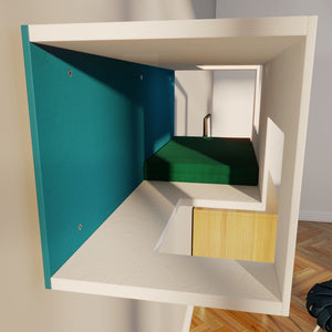 Cat Wall Shelf Bed Tunnel - Wally BigCat Mezzanine - Scratchy Things Premium Pet Furniture