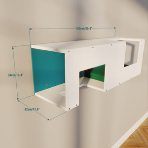 Cat Wall Shelf Bed Tunnel - Wally BigCat Mezzanine - Scratchy Things Premium Pet Furniture