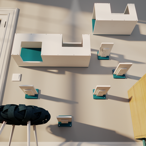 Cat Wall Shelf Step Bed Bundle - BigCat Mezzanines Bundle - Scratchy Things Premium Pet Furniture