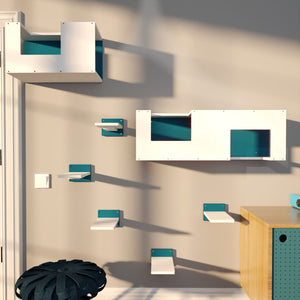 Cat Wall Shelf Step Bed Bundle - BigCat Mezzanines Bundle - Scratchy Things Premium Pet Furniture