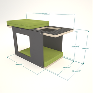 Big Cat Wall Shelf Bed - Wally Bigcat Tunnel Mini - Scratchy Things Premium Pet Furniture