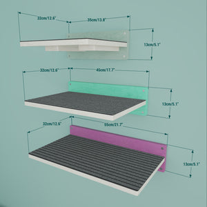 Cat Wall Shelf Step - Wally Flat - Scratchy Things Premium Pet Furniture