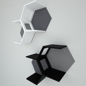 Cat Wall Shelf Hexagonal Bed - Wally OpenHex 4-pack - Scratchy Things Premium Pet Furniture