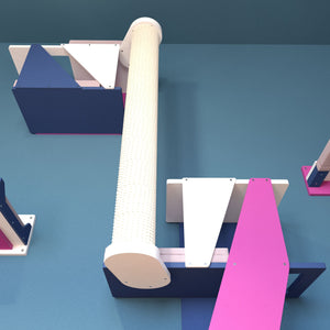 Cat Wall Scratching Climbing Pole Post - Wally Post Solo - scratching/climbing pole - Scratchy Things Premium Pet Furniture