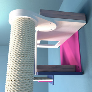 Cat Wall Scratching Climbing Pole Post - Wally Post Solo - scratching/climbing pole - Scratchy Things Premium Pet Furniture