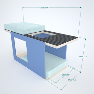 Catio Outdoor Cat Wall Shelf Bed Perch - Catio Tunnel Mini - outdoor cat house for cats - Scratchy Things Premium Pet Furniture