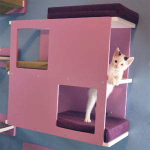 Cat Wall Shelf Bed - Wally Loft - Scratchy Things Premium Pet Furniture