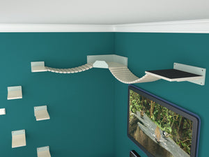 Cat Wall Shelf Corner Box Bridge Platform - Bridge Corner Bundle - Scratchy Things Premium Pet Furniture