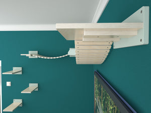 Cat Wall Shelf Corner Box Bridge Platform - Bridge Corner Bundle - Scratchy Things Premium Pet Furniture